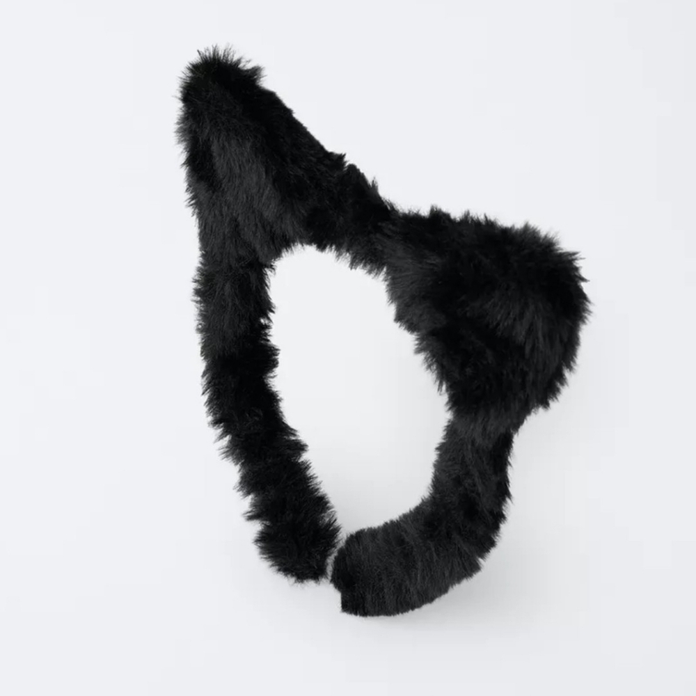 Zara Faux Fur Cat Mini Backpack + Faux Fur Ear Headband - Picture 7 of 7